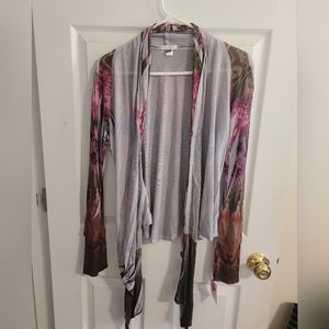 Xhilaration Waterfall Purple and Gray Cardigan